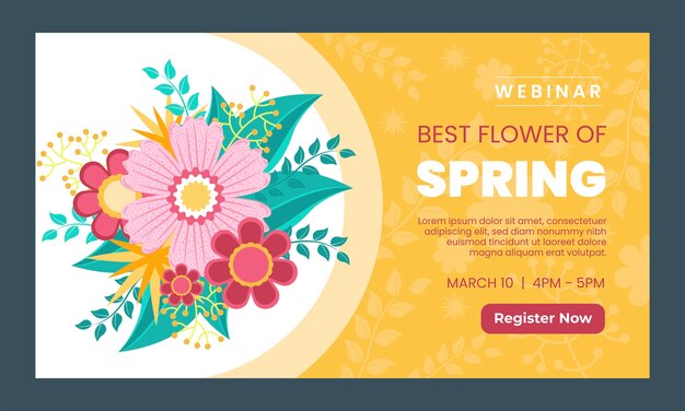 Plantilla de seminario web para celebración de primavera