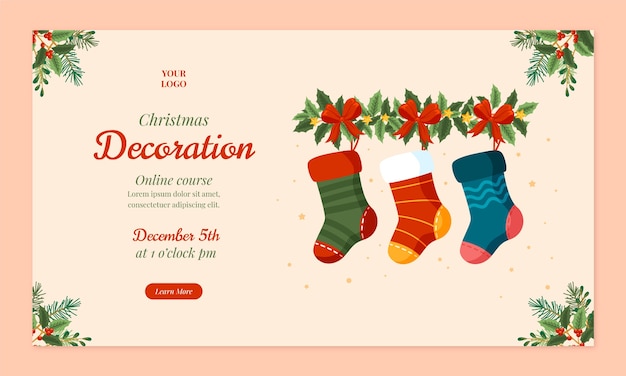 Plantilla de seminario web de celebración de la temporada navideña