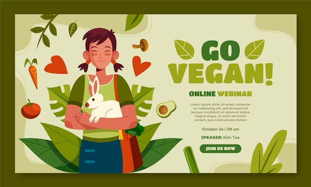 Plantilla de seminario web del día mundial vegano