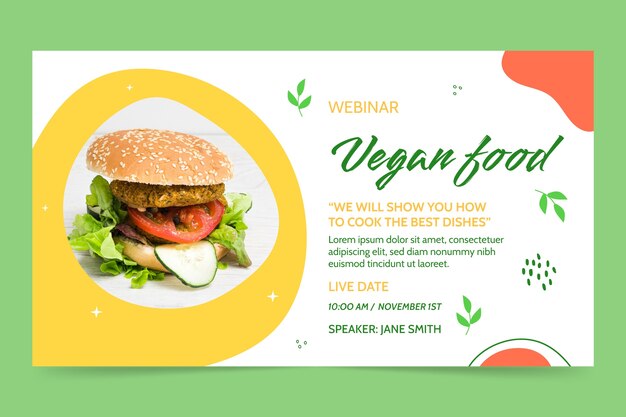Plantilla de seminario web del día mundial vegano