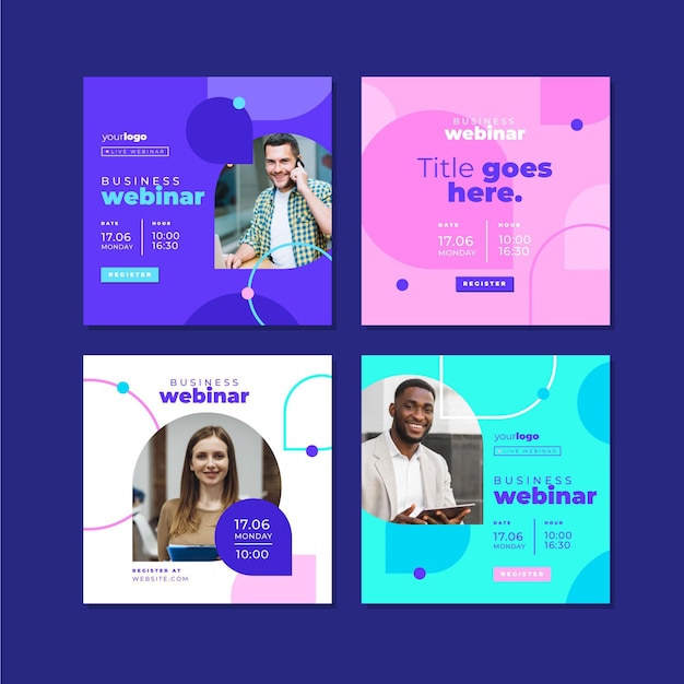 Plantilla de seminario web publicación de instagram