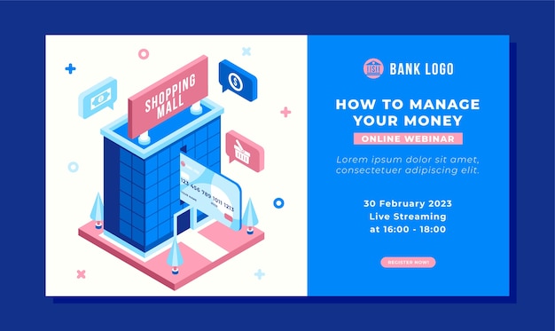 Plantilla de seminario web sobre banca y finanzas