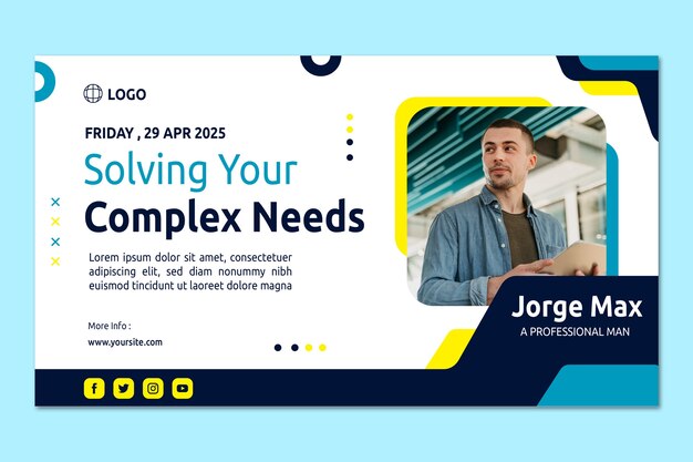 Plantilla de seminario web de taller empresarial de diseño plano