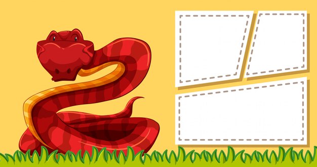 Plantilla de serpiente en nota