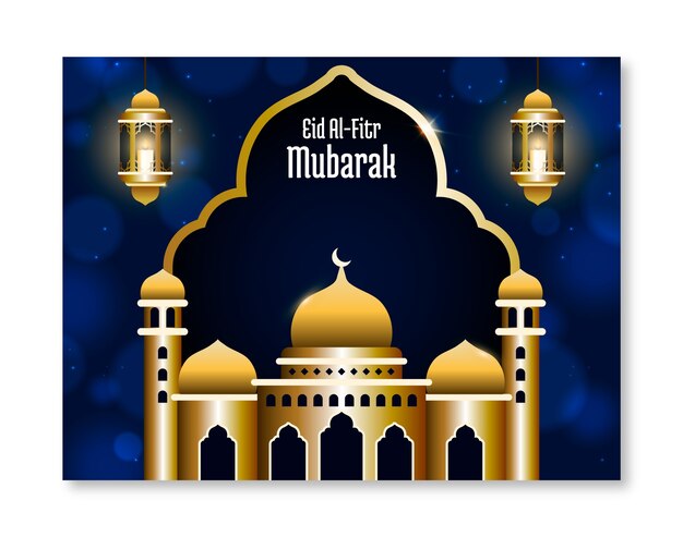Plantilla de sesión fotográfica para la celebración islámica de eid al-fitr