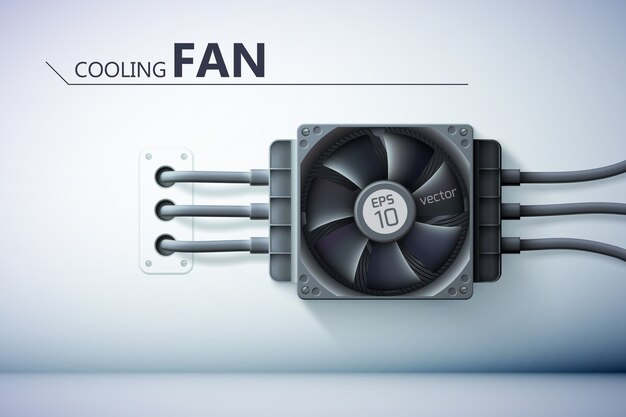 Plantilla de sistema de ventilación por computadora