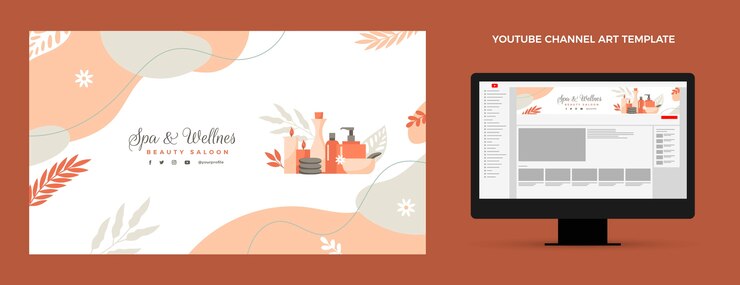 Vector gratuito plantilla de spa de belleza de diseño plano