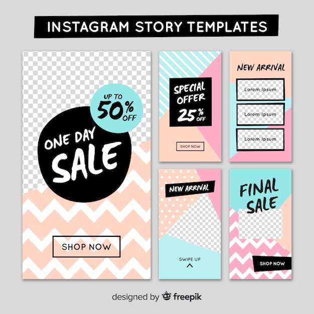 Vector gratuito plantilla de stories de instagram