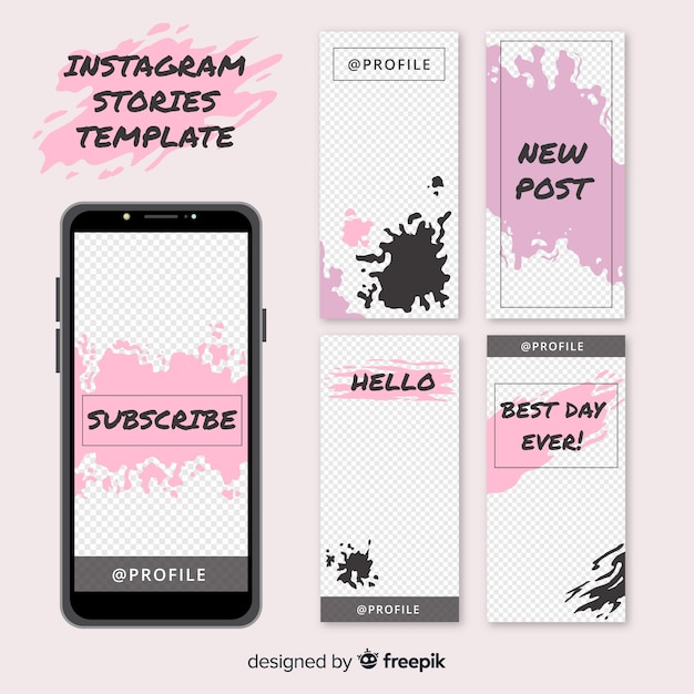 Vector gratuito plantilla de stories de instagram