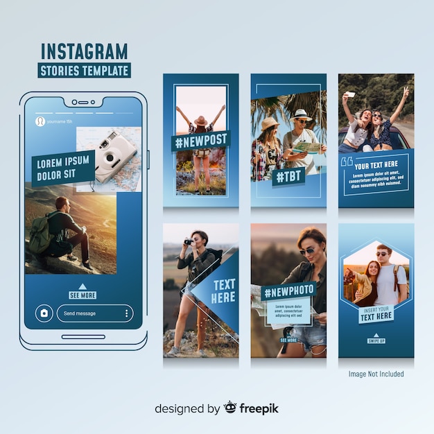 Vector gratuito plantilla de stories de instagram