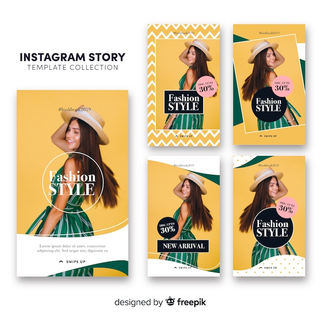 Vector gratuito plantilla de stories de instagram