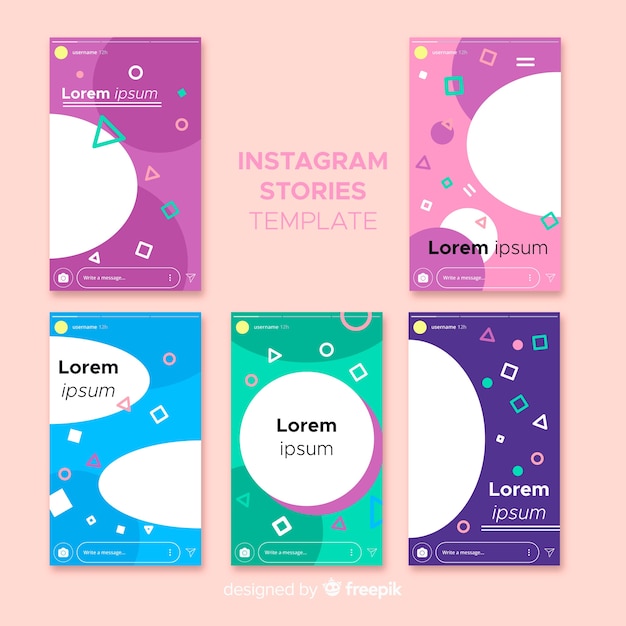 Vector gratuito plantilla de stories de instagram