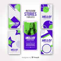 Vector gratuito plantilla de stories de instagram