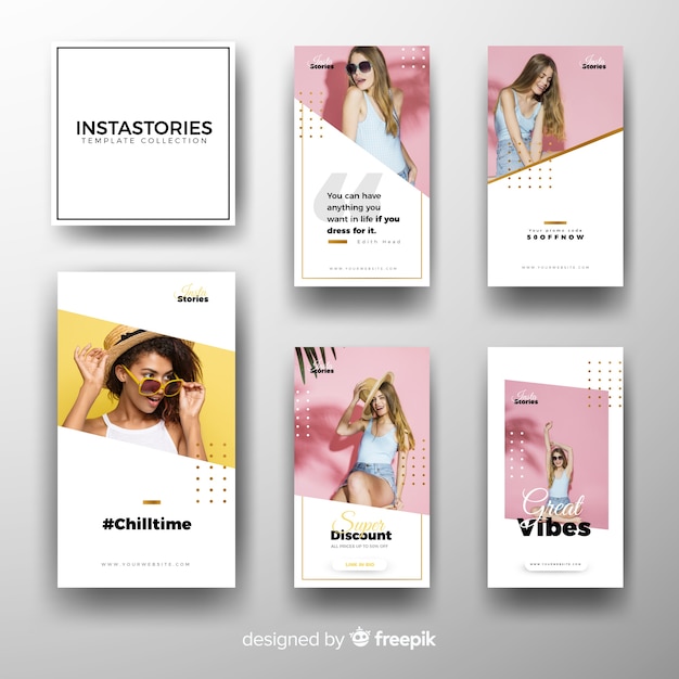 Vector gratuito plantilla de stories de instagram