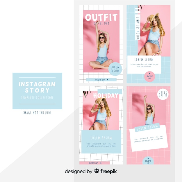 Vector gratuito plantilla de stories de instagram