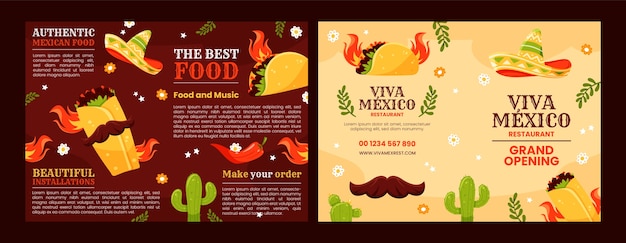 Plantilla de taco de diseño plano