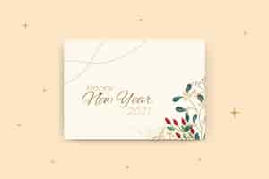 Vector gratuito plantilla de tarjeta de año nuevo