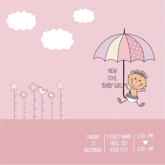 Plantilla de tarjeta de baby shower