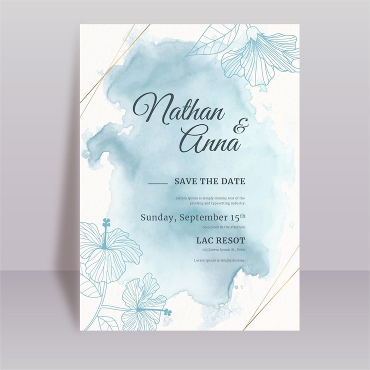 Vector gratuito plantilla de tarjeta de boda floral