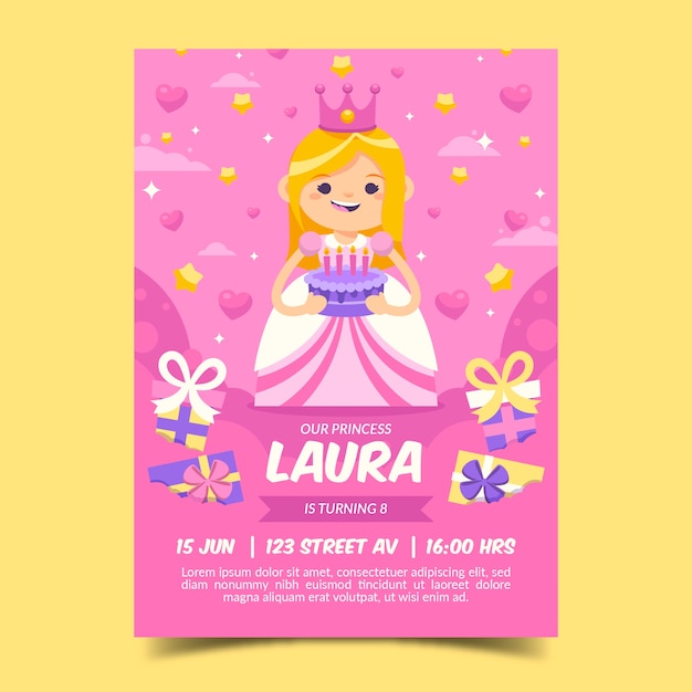 Plantilla de tarjeta de cumpleaños para niños