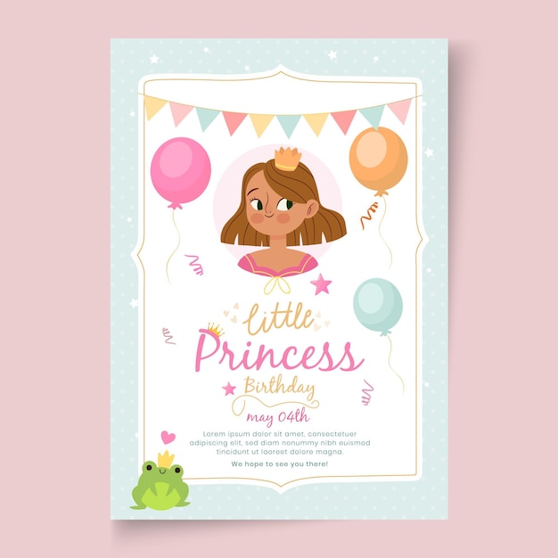 Plantilla de tarjeta de cumpleaños para niños