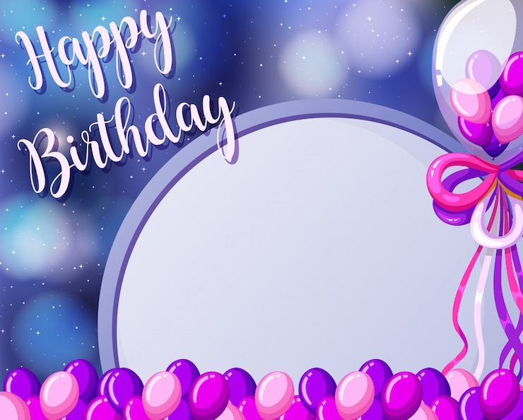 Vector gratuito una plantilla de tarjeta de cumpleaños