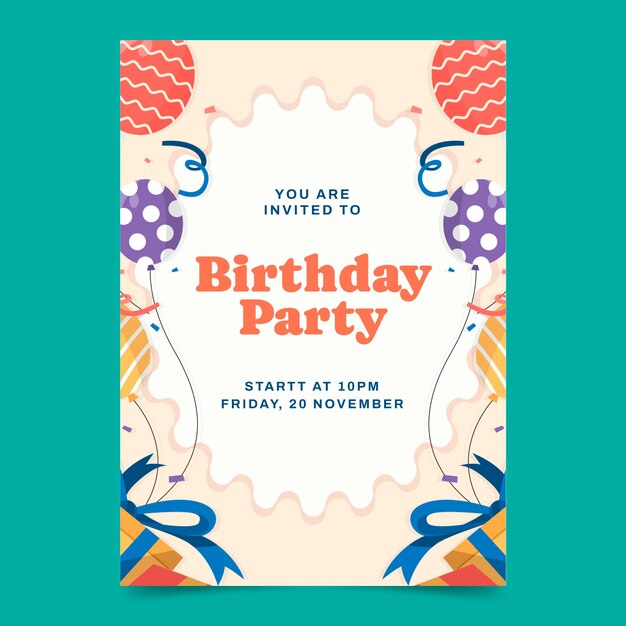 Plantilla de tarjeta de felicitación de cumpleaños