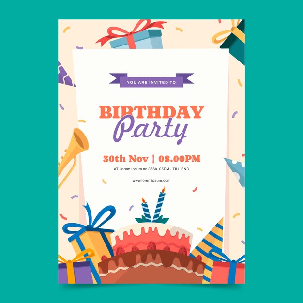 Plantilla de tarjeta de felicitación de cumpleaños