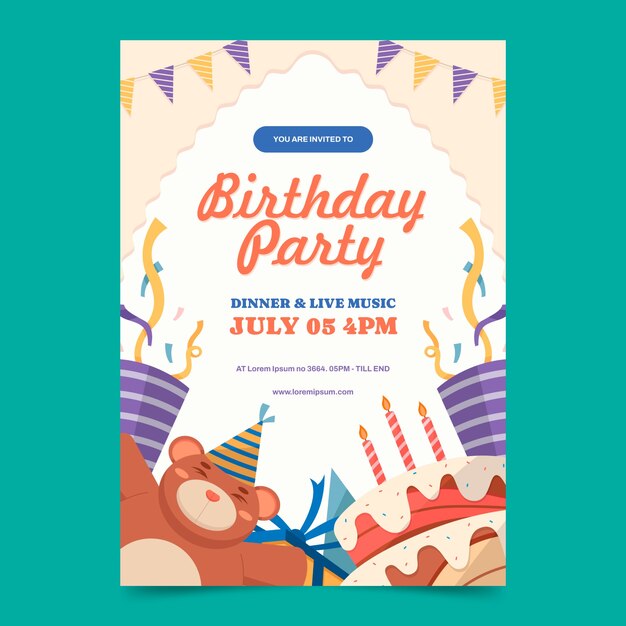 Plantilla de tarjeta de felicitación de cumpleaños
