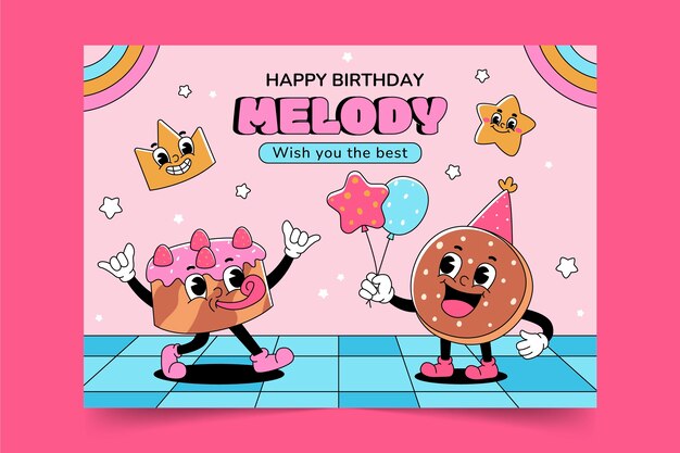 Plantilla de tarjeta de felicitación de cumpleaños