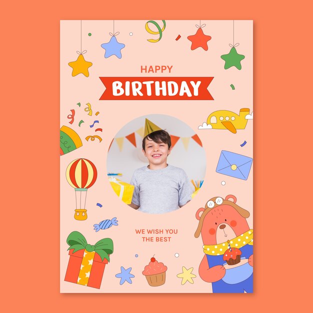 Plantilla de tarjeta de felicitación de cumpleaños