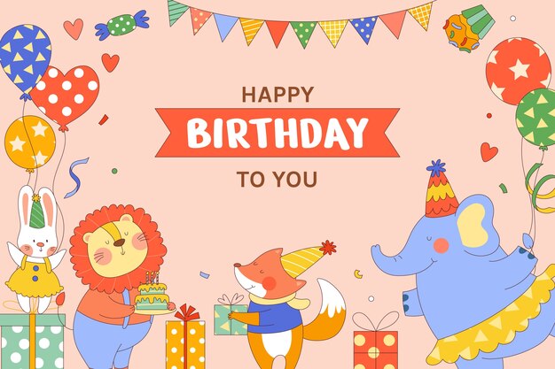 Plantilla de tarjeta de felicitación de cumpleaños