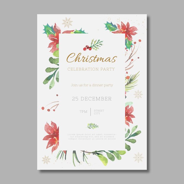 Plantilla de tarjeta de feliz navidad