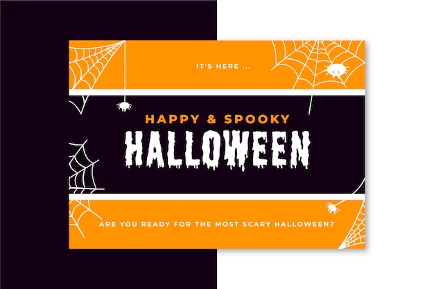 Vector gratuito plantilla de tarjeta de halloween