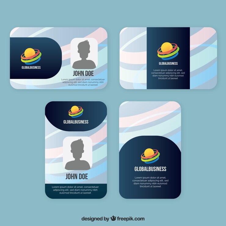 Vector gratuito plantilla de la tarjeta de identificación