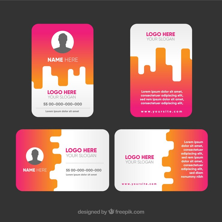 Vector gratuito plantilla de la tarjeta de identificación