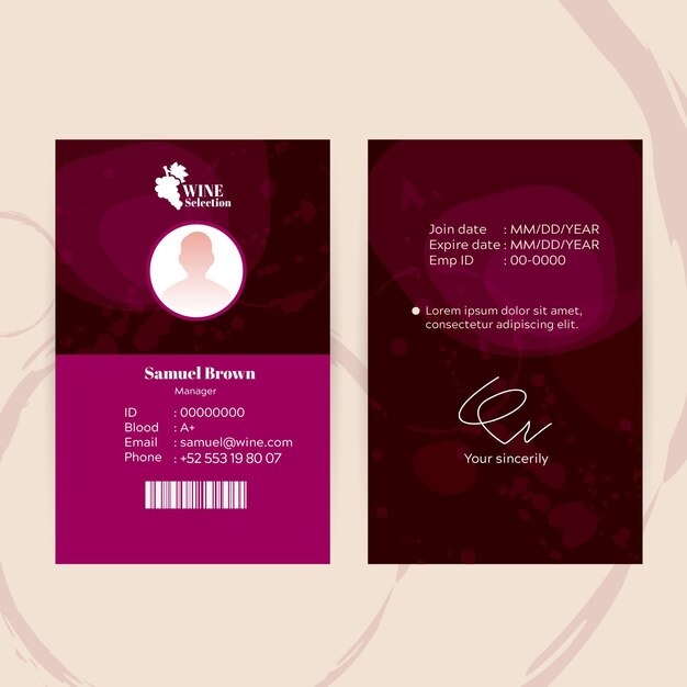 Plantilla de tarjeta de identificación