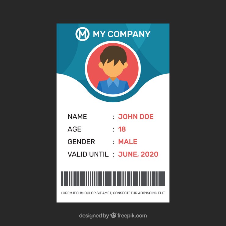 Vector gratuito plantilla de tarjeta identificativa
