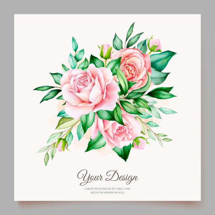 Vector gratuito plantilla de tarjeta de invitación de boda hermosa