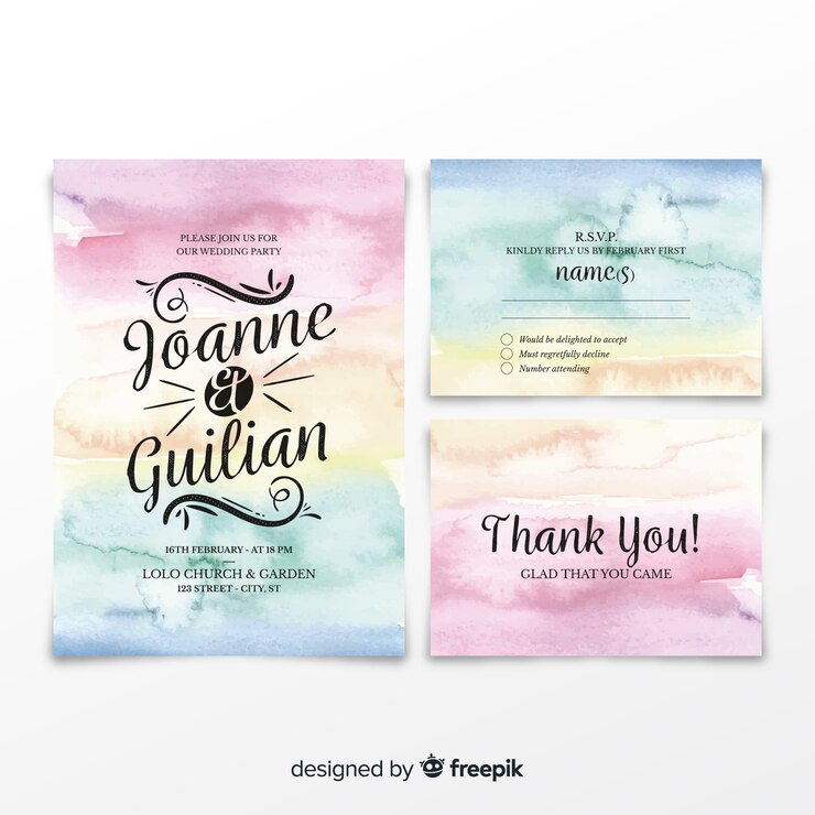 Vector gratuito plantilla de tarjeta de invitación de boda