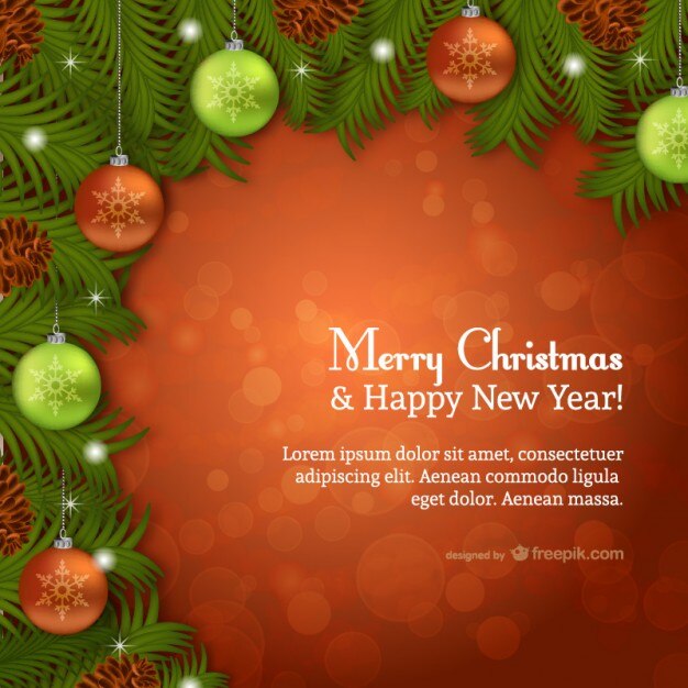 Plantilla de tarjeta de Navidad con chispas