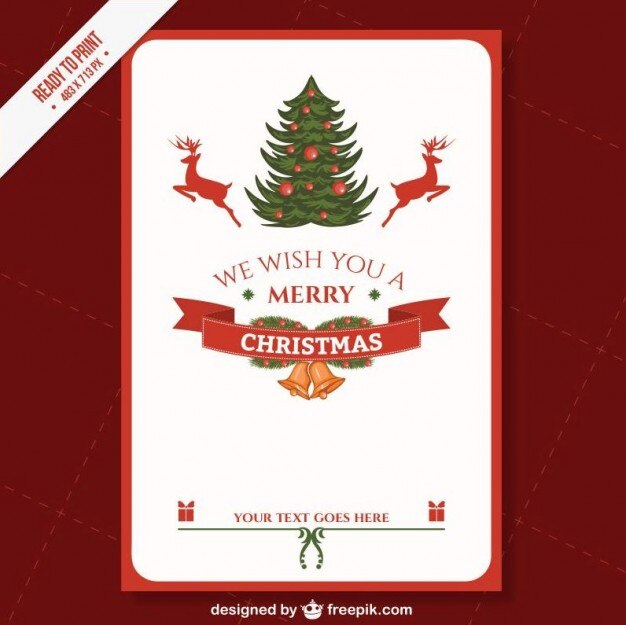 Plantilla de tarjeta de Navidad CMYK