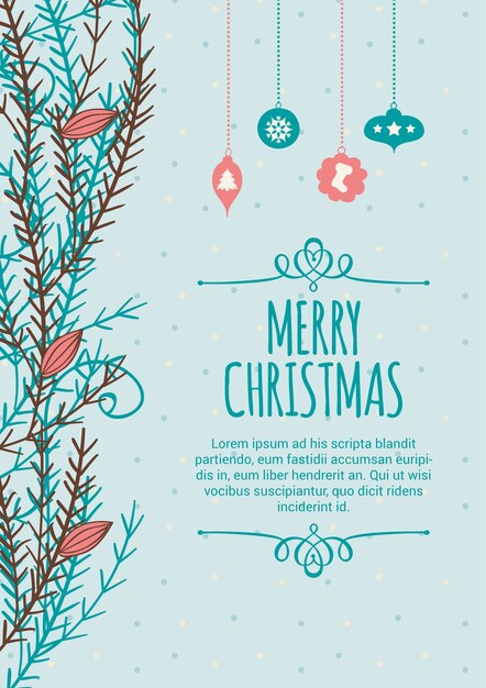 Plantilla de la tarjeta de Navidad CMYK