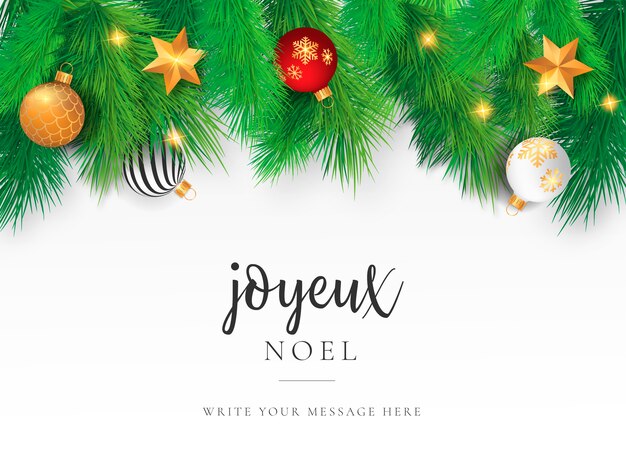 Plantilla de tarjeta de Navidad hermosa