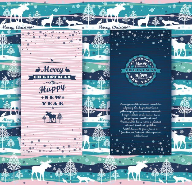 Plantilla de tarjeta de Navidad linda