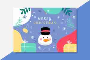 Vector gratuito plantilla de tarjeta de navidad