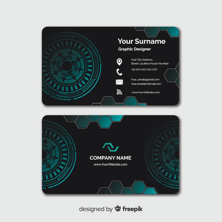 Vector gratuito plantilla de la tarjeta de negocios