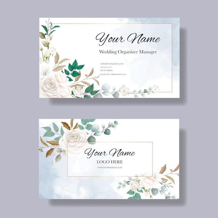Plantilla de tarjeta de presentación floral