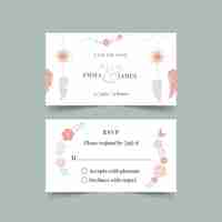 Vector gratuito plantilla de tarjeta rspv de boda estilo boho