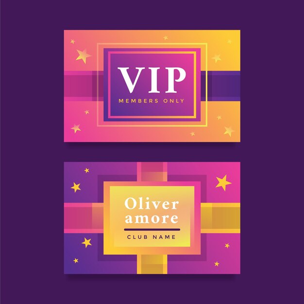 Plantilla de tarjeta vip de lujo degradado